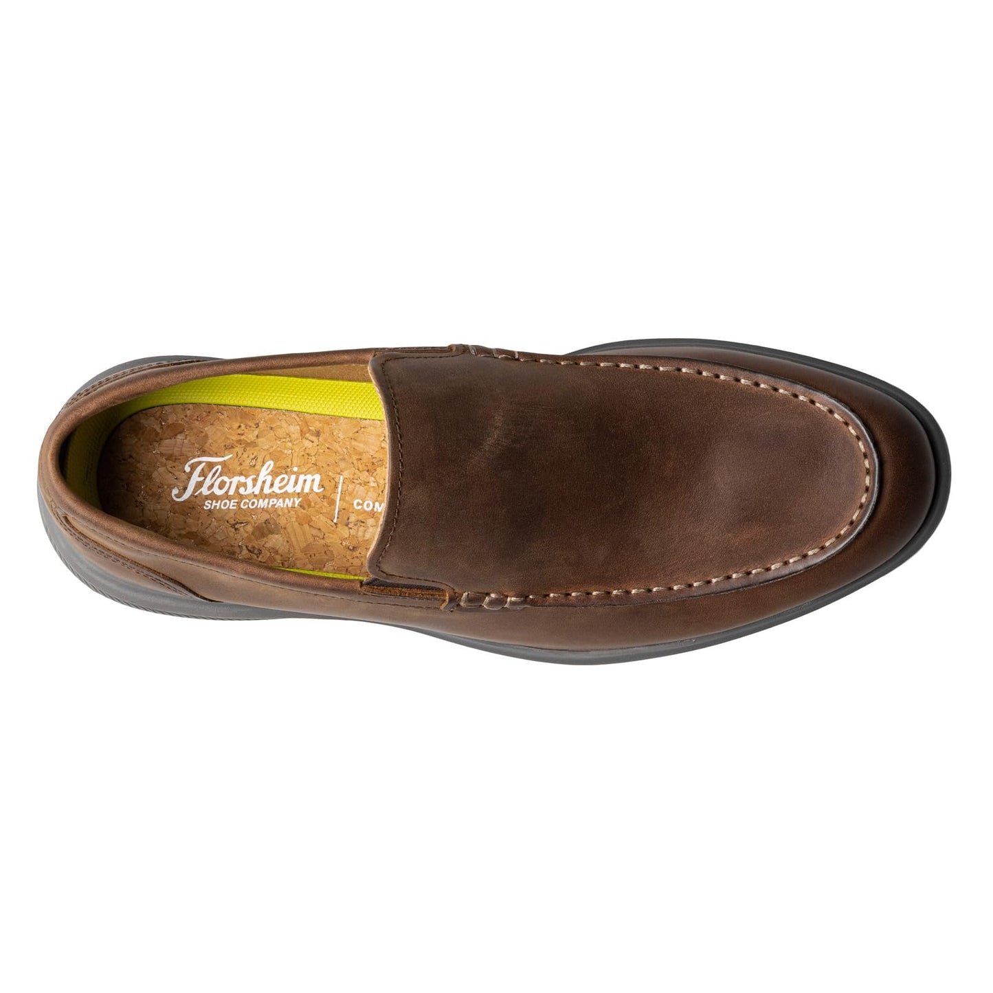 Florsheim Hamptons Moc Toe Venetian Loafer Brown Crazy Horse 12 W (3E)