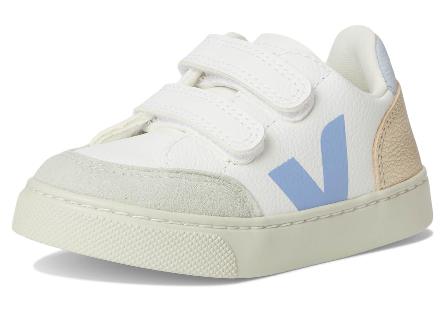 VEJA Kids Kids Small V-12 Chromefree (Toddler) Sneaker, Extra White/Multico Olympe, 6 US Unisex