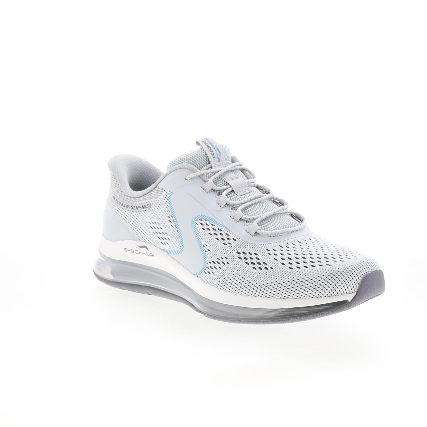 Skechers - Mens Skech-Air Element 2.0 - Sairo Slip On Shoes, Color Gray/Blue, Size: 10.5 M US