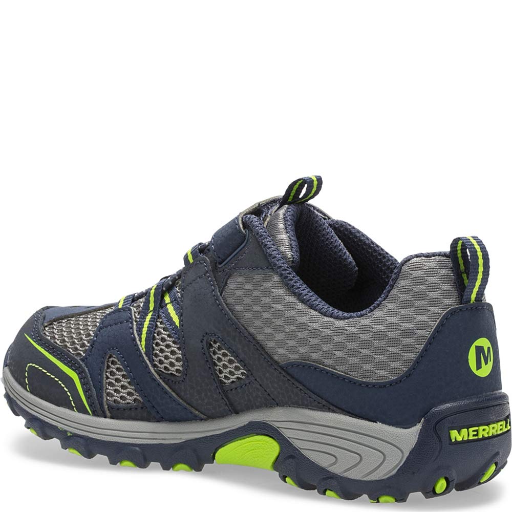Merrell Boy's Trail Chaser Shoe, navy/green, 020 Wide US Little Kid