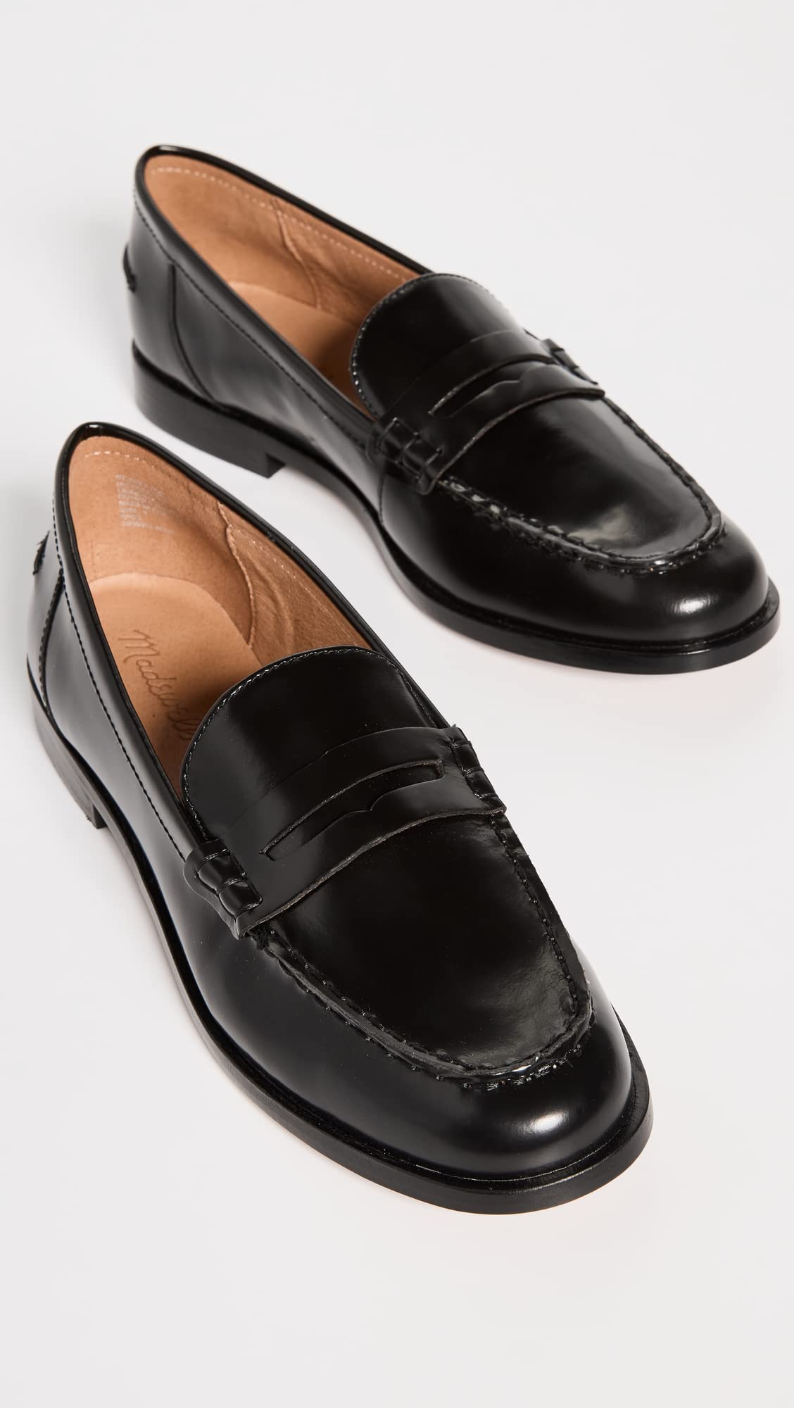 Madewell Women's Billie Clean Loafers, True Black, 8 Medium US