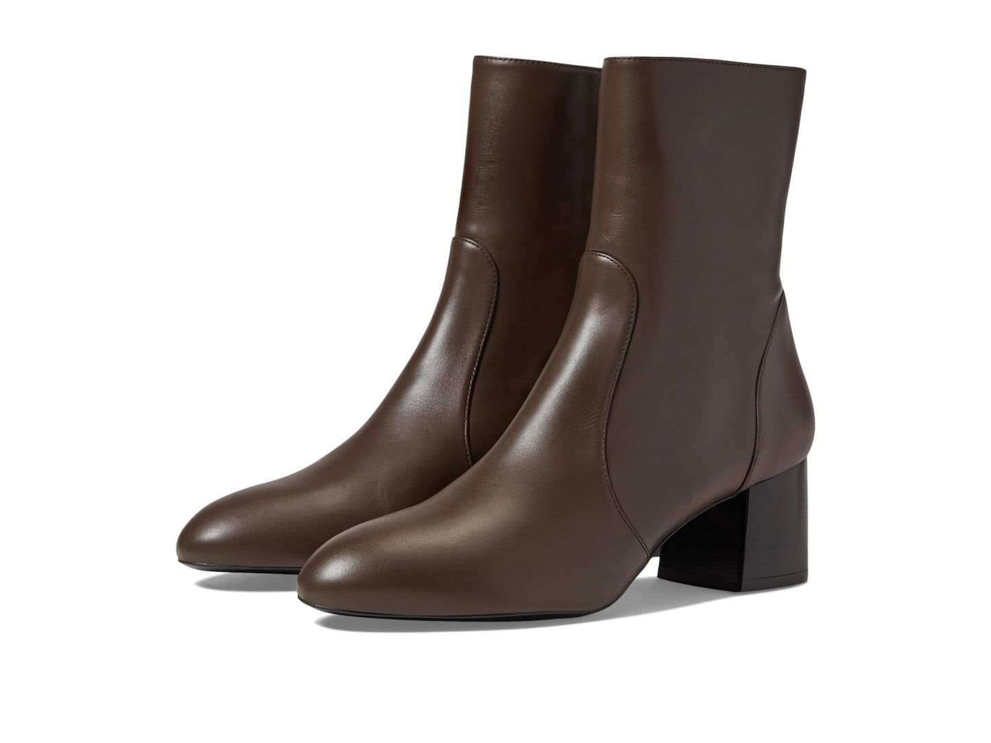 Stuart Weitzman Flareblock 60 Zip Bootie Walnut/Dark Brown 6.5 B