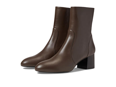 Stuart Weitzman Flareblock 60 Zip Bootie Walnut/Dark Brown 6.5 B