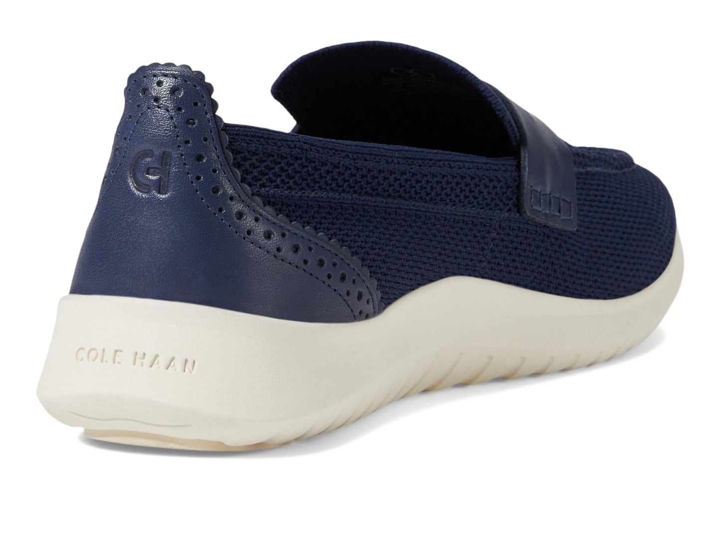 Cole Haan Women's Zerogrand Meritt Stitchlite Loafer, MAR Blue KNT/Ivory, 6.5 Wide