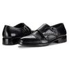 Lethato Handcrafted Men's Captoe Double Monk Strap Genuine Leather Modern Classic Dress Shoes- Black
