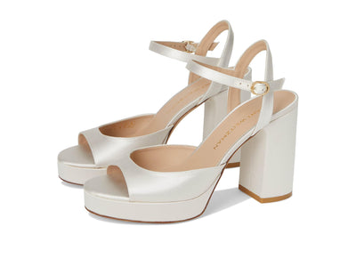 Stuart Weitzman Womens Dayna Ii Platform Cream 9 Medium