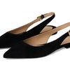 Lauren Ralph Lauren, Women, Londyn Suede Slingback Flat, Black, 7.5, Medium