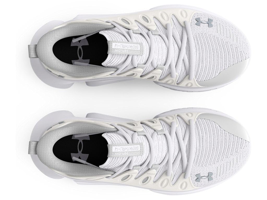 Under Armour Women's UA Flow Breakthru 4 Basketball Shoes (White/Halo Gray/Metallic Silver - 101, US Footwear Size System, Adult, Women, Numeric, Medium, 8)