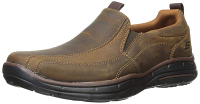 Skechers Men's Glides Docklands Slip-On Loafer,Dark Brown,14 M US