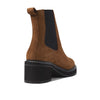 Madewell The Carina Platform Chelsea Boots for Women - Pull Tab On The Back, Leather Upper, and Low Platform Heel Burled Wood 9 M