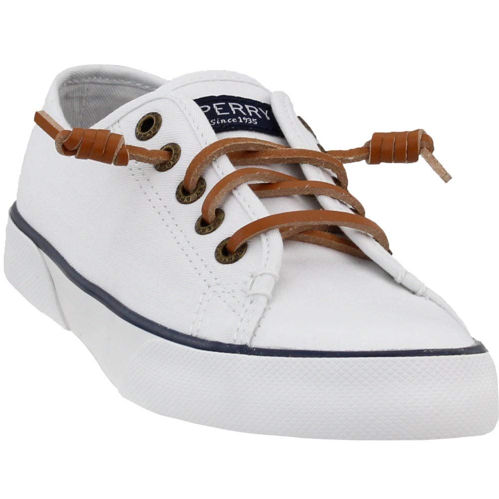Sperry womens Pier View Sneaker, White, 5.5 US