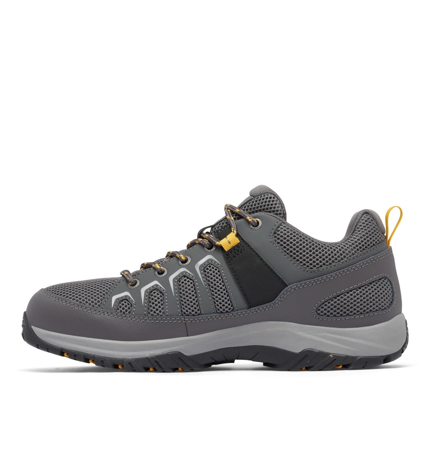 Columbia Mens Granite Trail, Dark Grey/Golden Yellow, 8 Wide