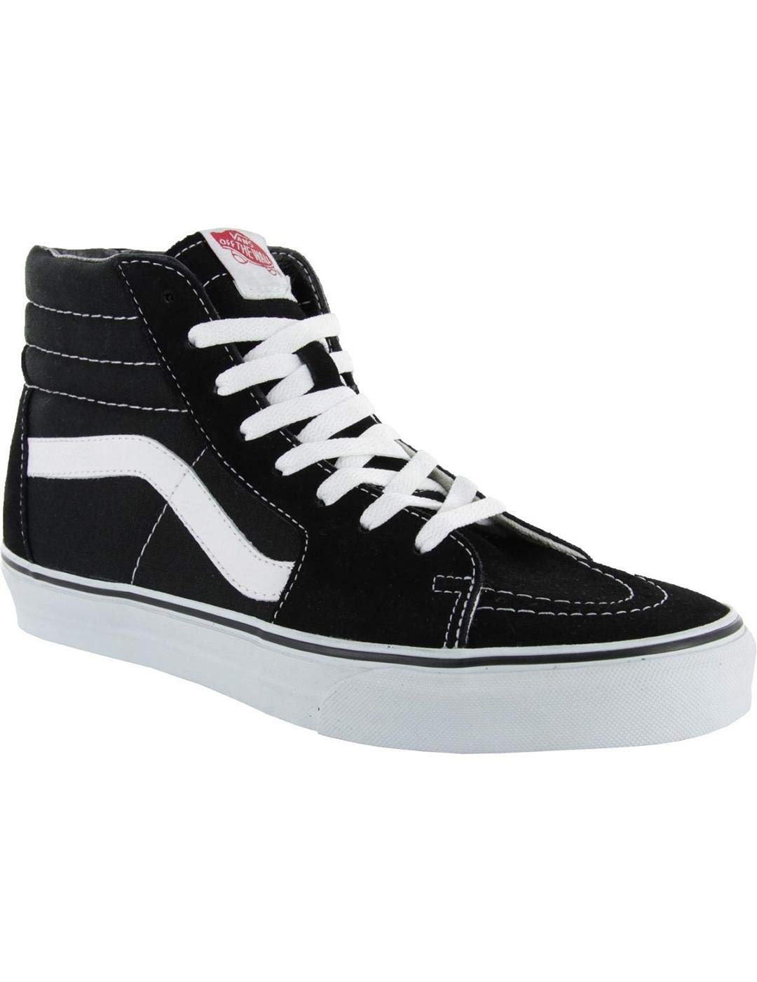 Vans Unisex Hi-Top Trainers Sneaker, Black Black White, 10 US Women