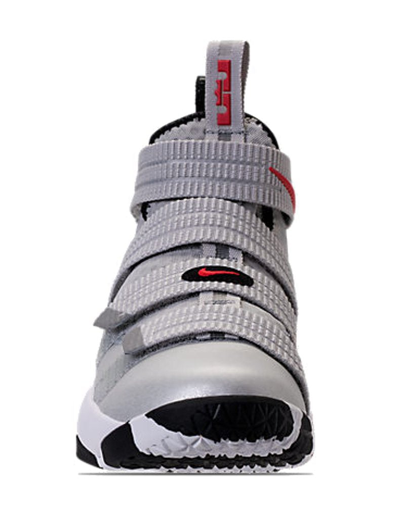 Nike Lebron Soldier XI SFG Mens Basketball Shoes, Metallic silver/varsity red, 10.5 D(M) US