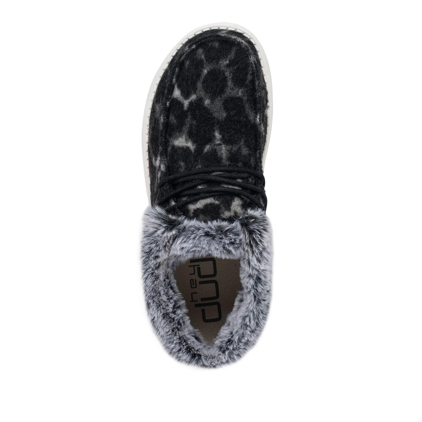 Hey Dude Women's Britt Abstract Grey Leopard Size 7 | Women’s Shoes | Women’s Lace Up Boots | Comfortable & Light-Weight