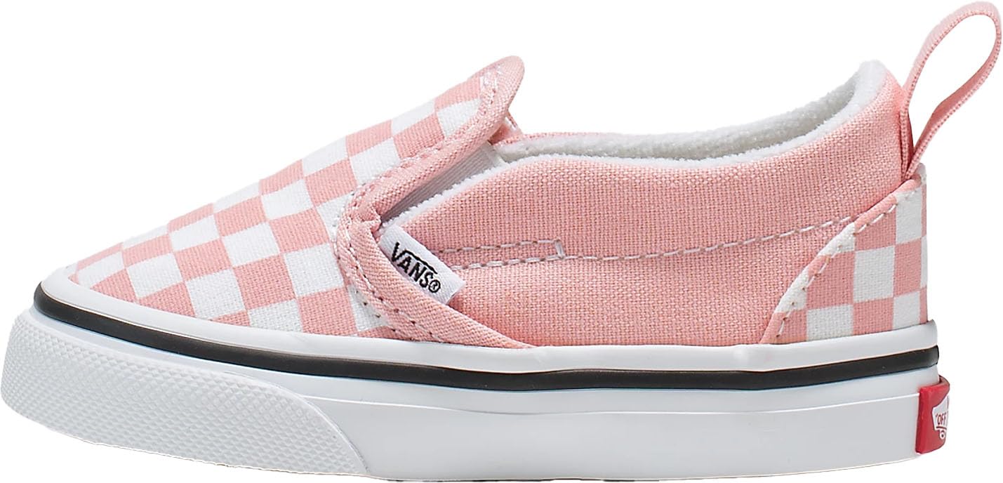 Vans Slip-ON V (Checkerboard) Powder Pink/True White Size Toddler Size 7