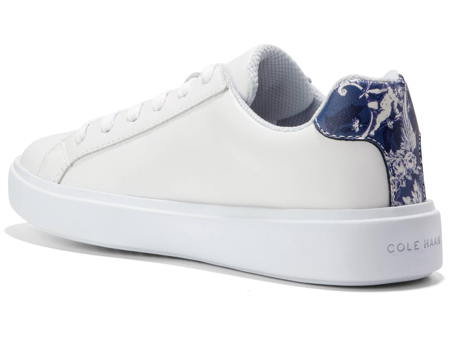 Cole Haan Women's Grand Crosscourt Daily Sneaker, Optic White/Blue Toile, 8 B Medium