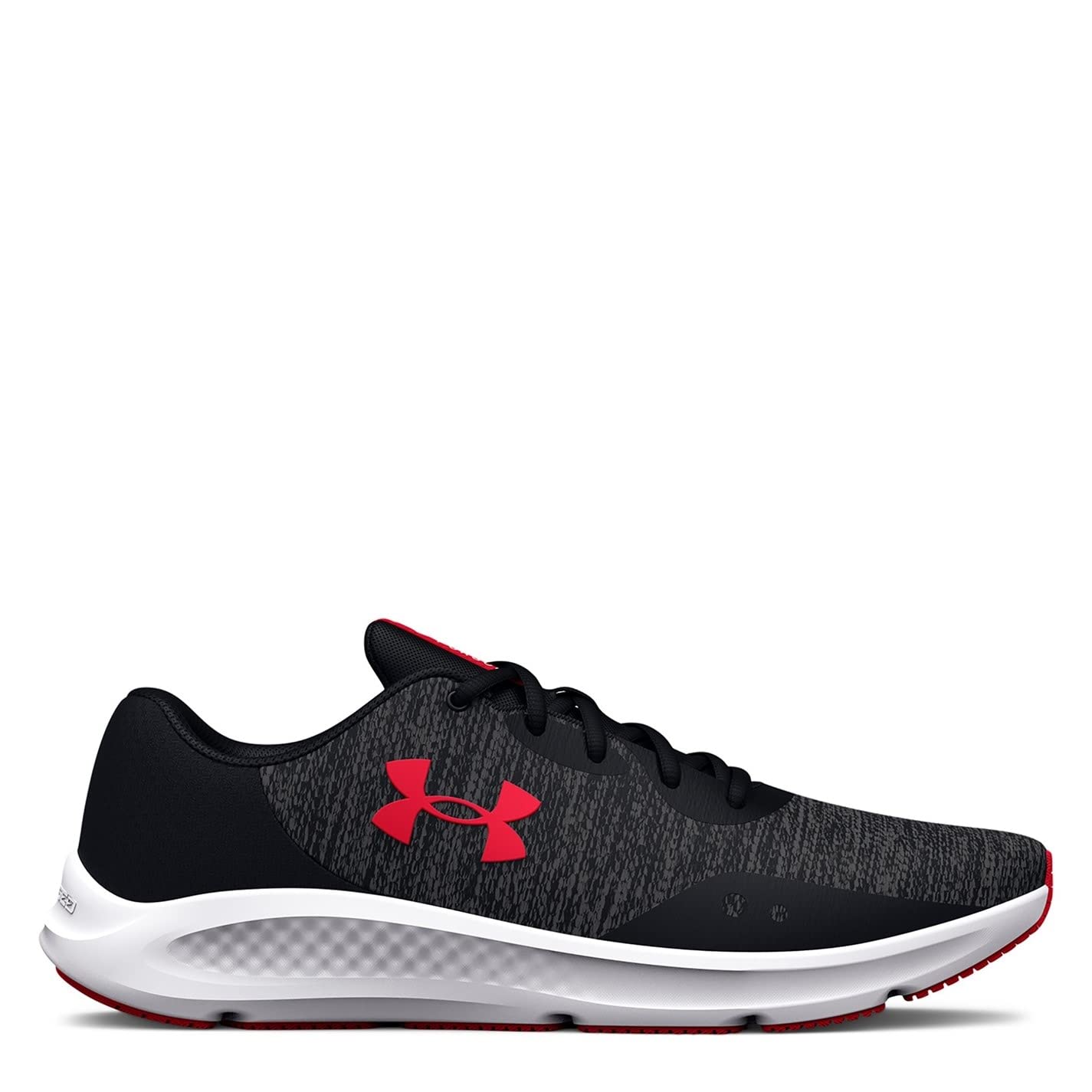 Under Armour Men's Charged Pursuit 3 Twist, (002) Black/Black/Radio Red, 9