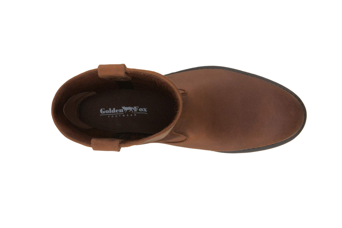 Golden Fox 12" Wellington 1224 Pull On Leather Wellington Work Boot Lightweight Farming Ranching Construction (8 D, Fudge)