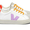 VEJA Small Esplar Laces (Little Big Kid) Sneaker, Extra-White_Orchid_Orange-Fluo, 13 Wide US Unisex
