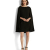Lauren Ralph Lauren Cape Georgette Cocktail Dress Black 14