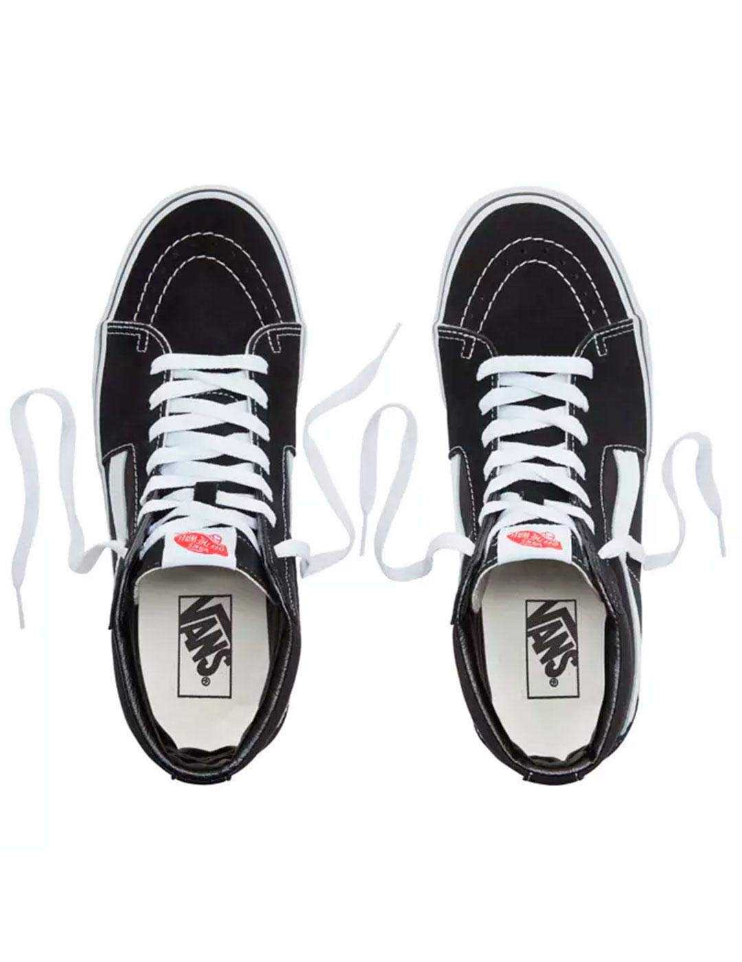 Vans Unisex Hi-Top Trainers Sneaker, Black Black White, 10 US Women