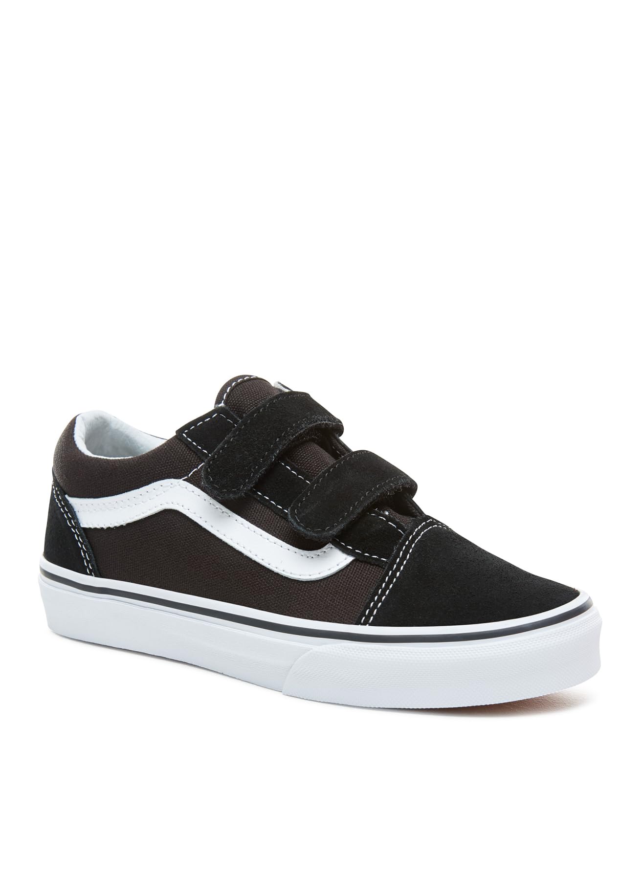 Vans Old Skool V Vvhe, Unisex Children's Trainers, Black Black True Whit 6bt, 32 EU