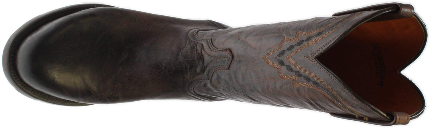 Lucchese Bootmaker Men's Jasper-ch Mad Dog Goat Riding Boot, Chocolate, 10 D US