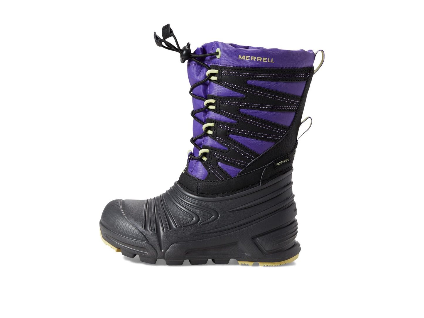 Merrell Snow Boot, Purple/Citron, 2 US Unisex Big Kid