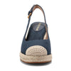 Cole Haan Women's Cloudfeel Espadrille Wedge Sling 80 mm II Platform, Navy Blazer Linen, 7