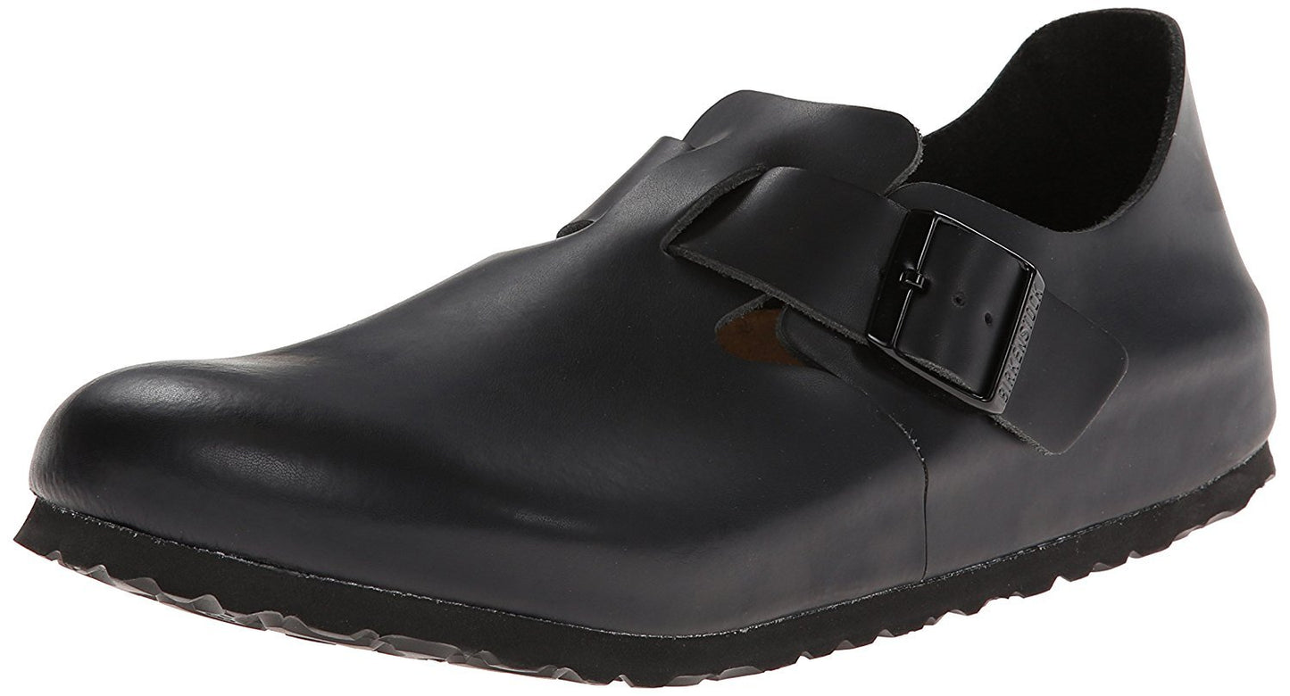 Birkenstock Unisex London SFB Leather Mule,Hunter Black,45 EU/M12 M US