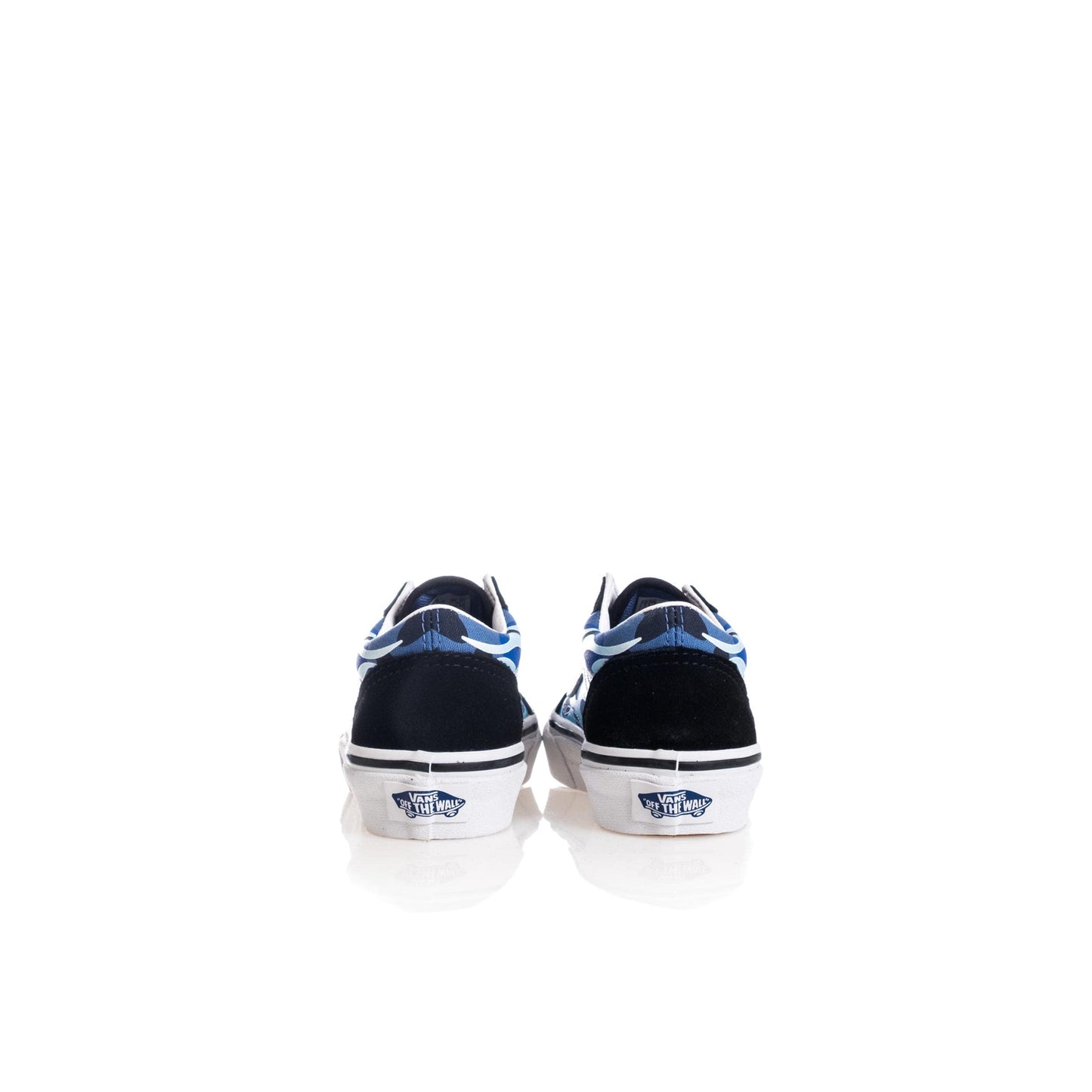 Vans Kid Old Skool Sneaker, (Camo Flame) Blue/Ice Camo, Size 13 Little Kid