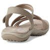 Skechers Women's REGGAE SLIM - COFFEE RUN, Adjustable Stretch Gore Sling Back Sandal, Taupe, 9M