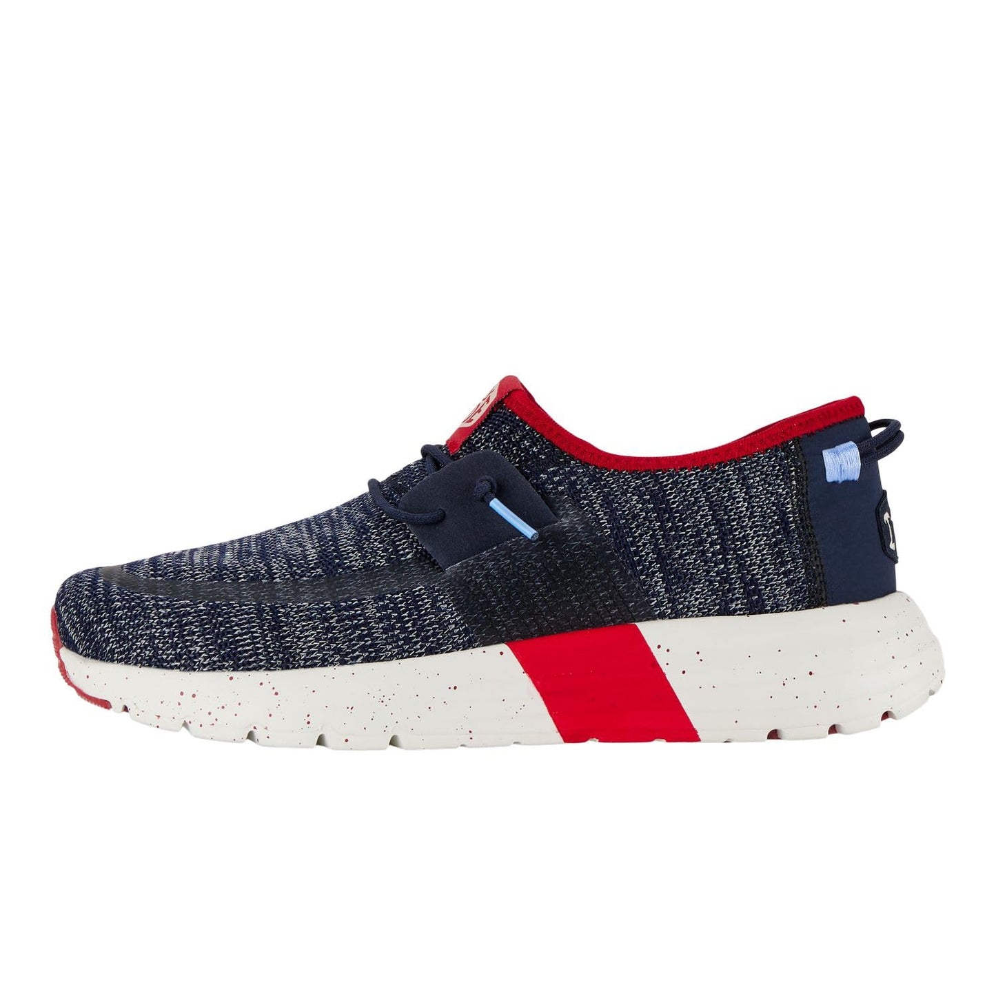 HEYDUDE Men's Sirocco M Sport Mode Navy/Grey Size 7 | Men's Shoes | Men Slip-on Sneakers | Comfortable & Light-Weight