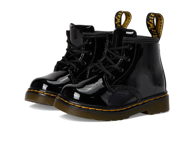 Dr. Martens Girls 1460 Lamper Boot, Black Patent, 4 Little Kid