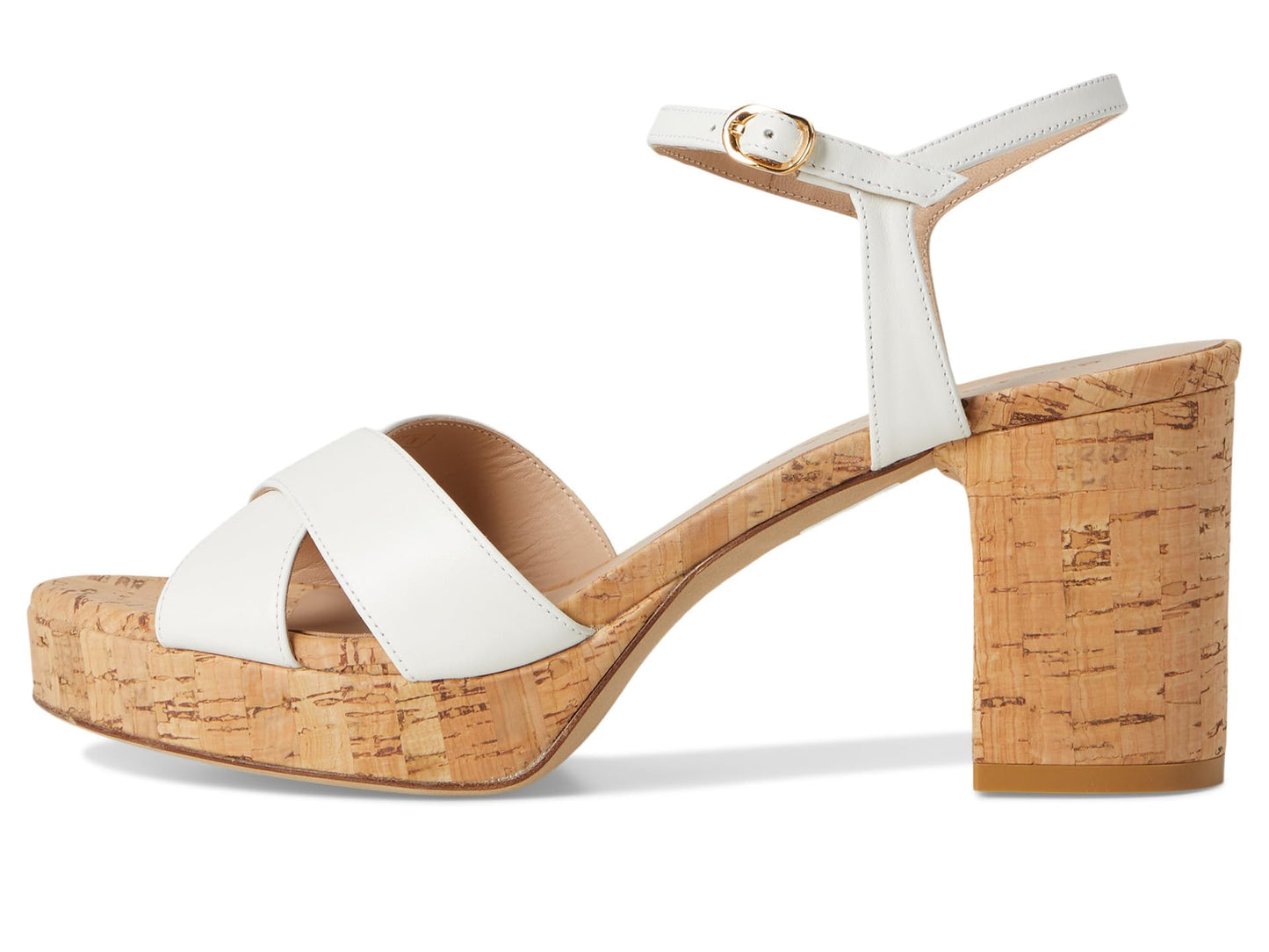 Stuart Weitzman Womens Dayna Platform 80 Cream 8.5 M