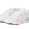 Vans Old Skool V Flower (Little Kid) Sneaker, Star White, 12.5 US Unisex