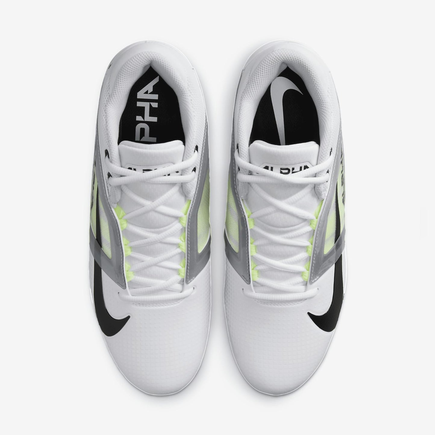Nike Alpha Menace 4 Pro Football Cleats (FD7037-100, White/Metallic Silver/Photon Dust) Size 15