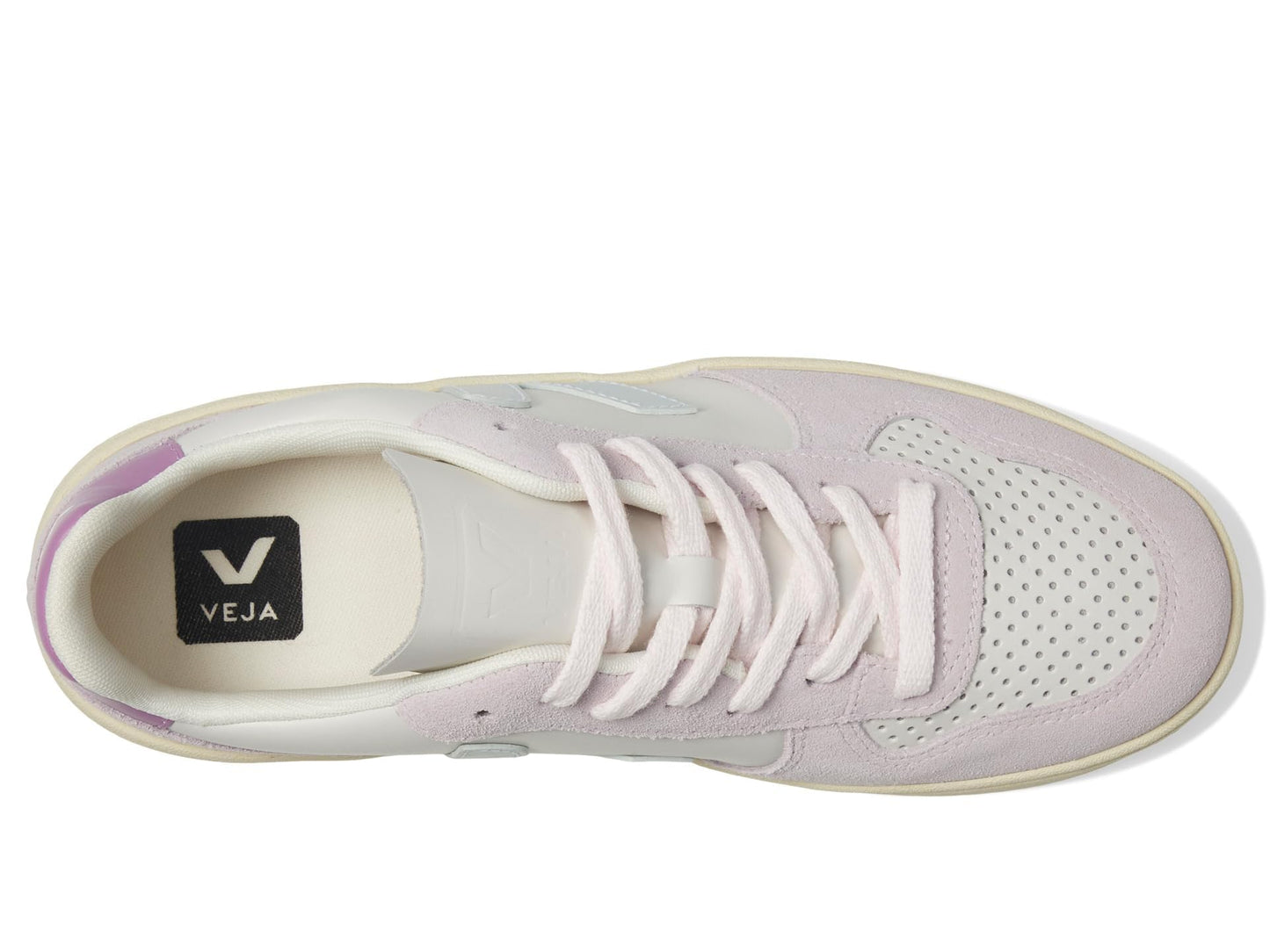 VEJA Women's V-10 Sneaker, Gravel/Menthol/Parme, 11