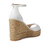 Stuart Weitzman Nudistcurve Espadrille Wedge White 5 B