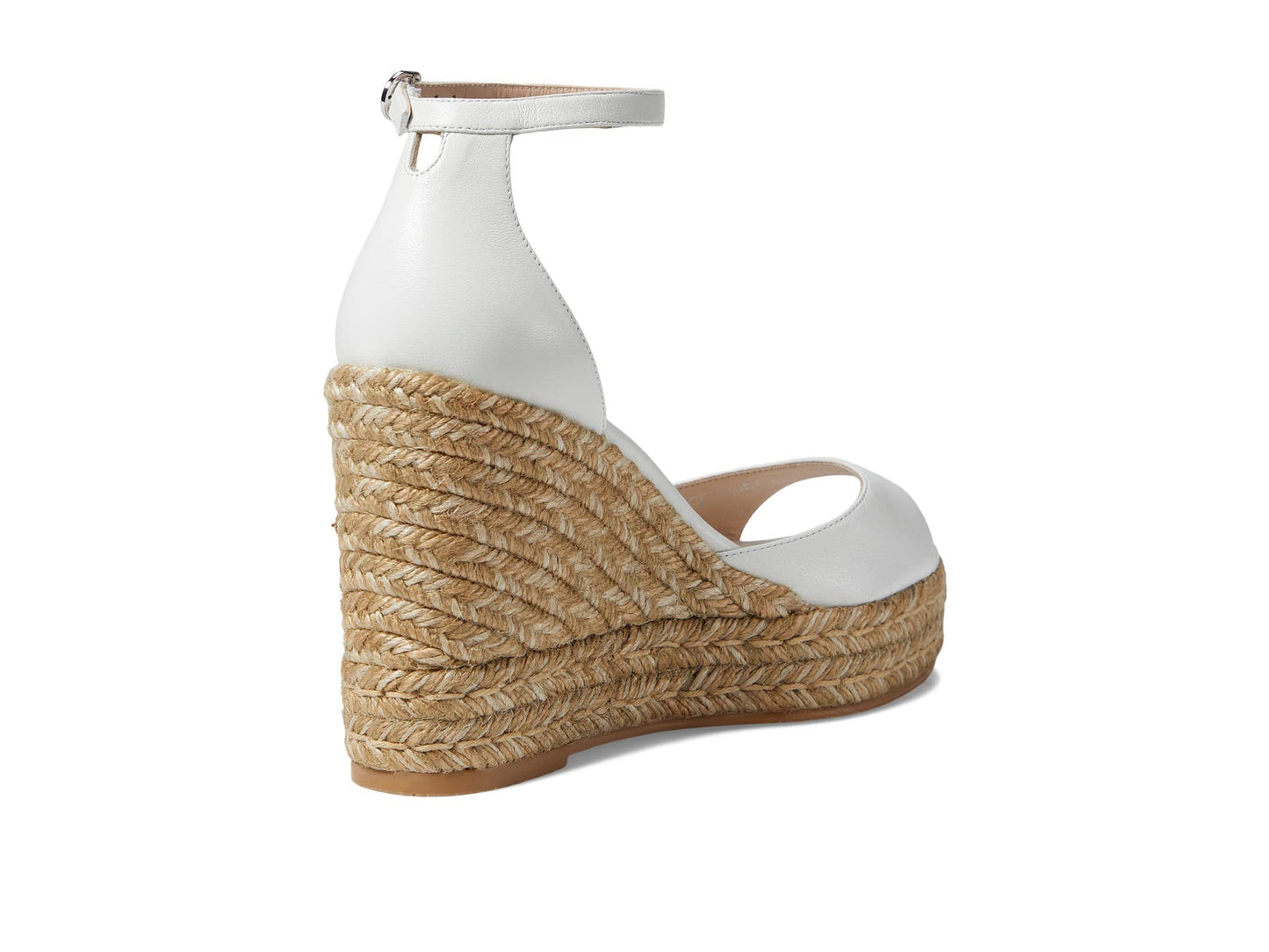 Stuart Weitzman Nudistcurve Espadrille Wedge White 5 B