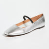 Madewell Women's The Greta Ballet Flats, Silver, 6 Medium US