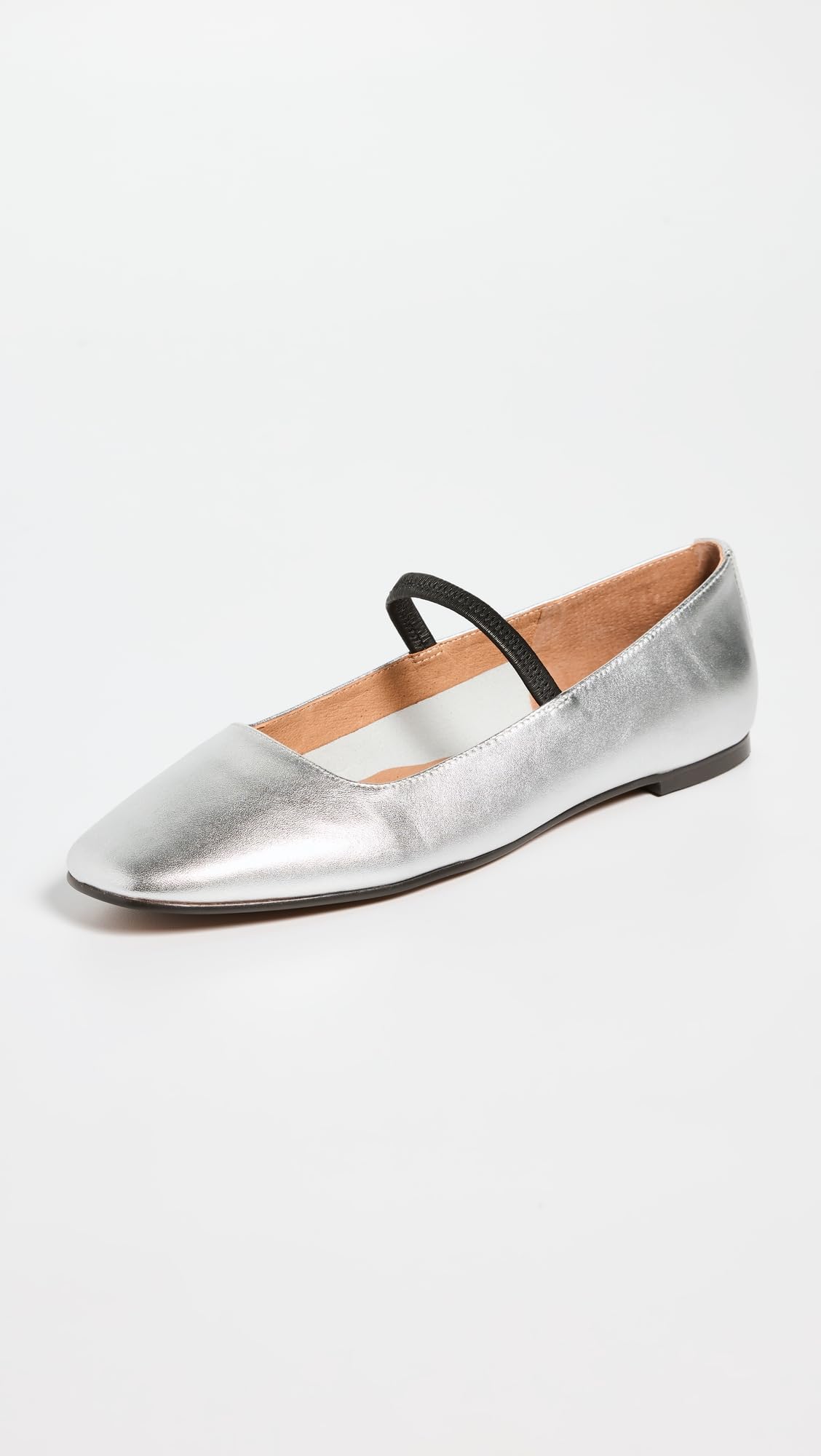 Madewell Women's The Greta Ballet Flats, Silver, 6 Medium US