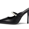 Stuart Weitzman Goldie 100 Mule Black 8 B