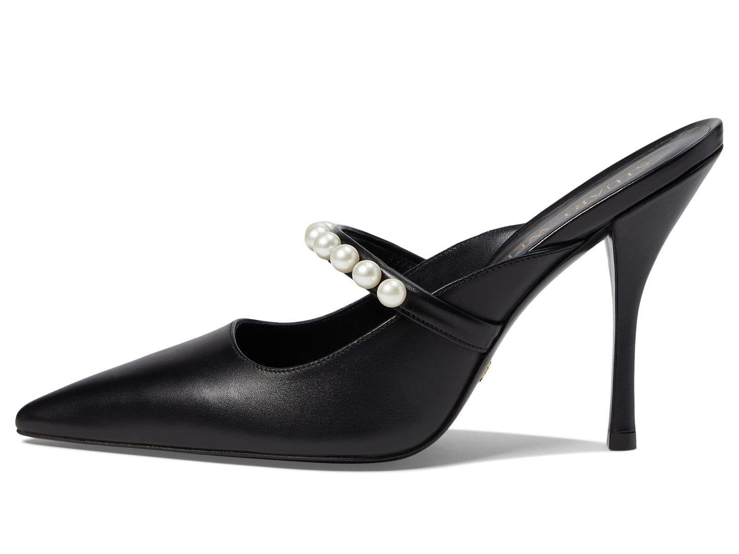 Stuart Weitzman Goldie 100 Mule Black 8 B