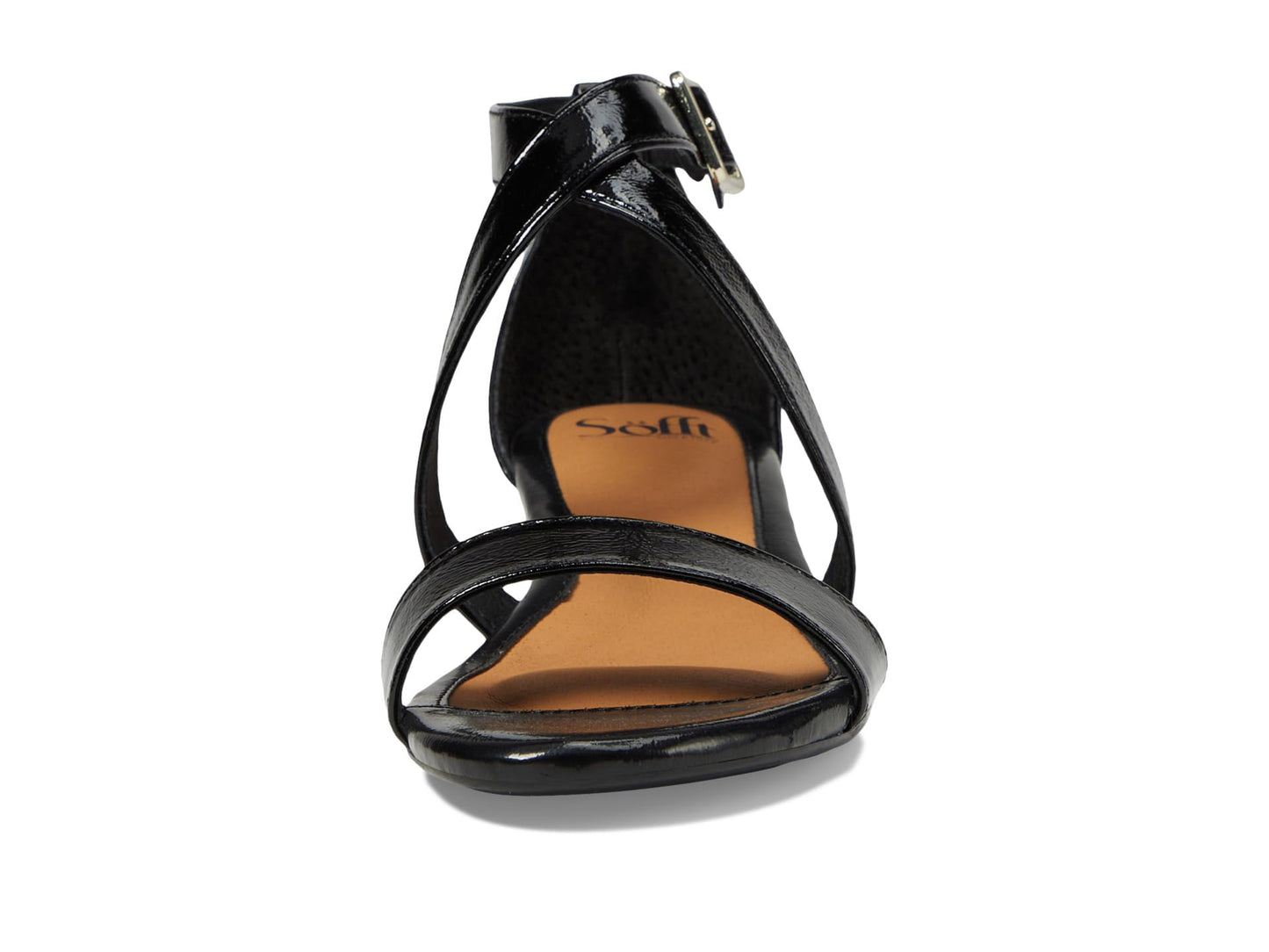 Sofft Womens Innis Black Crinkle Patent 8.5 M (B)