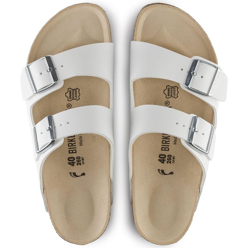 Birkenstock Women's Closed Shoes Sandal, White, 24.0 cm