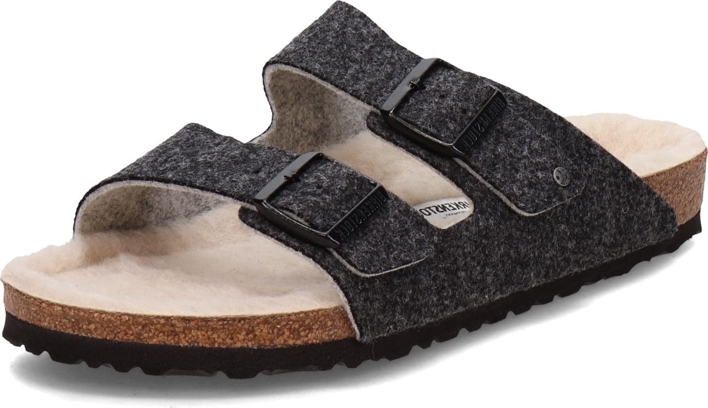 Birkenstock Men's, Arizona Wool Sandal - Regular Width Anthracite 41 M
