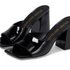 Stuart Weitzman Tia 85 Flareblock Slide Black 9 B