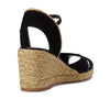 Stuart Weitzman Mirela II Espadrille Wedge Black/Natural 8.5 B